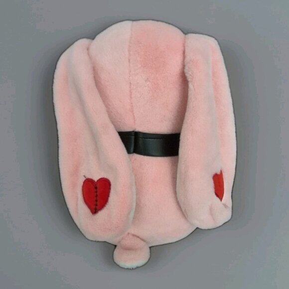 Gothic Pink Bunny Stuffed Bunny Plush Gothic, Creepy, Goth Emo Plushies - Picture 3 of 5